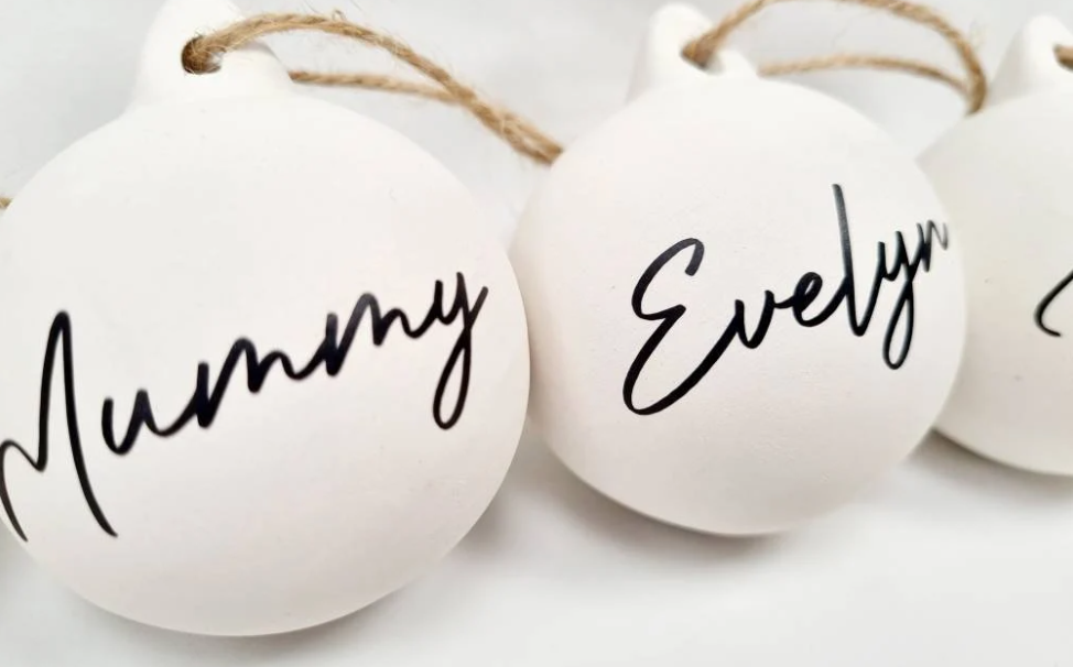 Personalised Ceramic Bauble Tree Decoration With Name