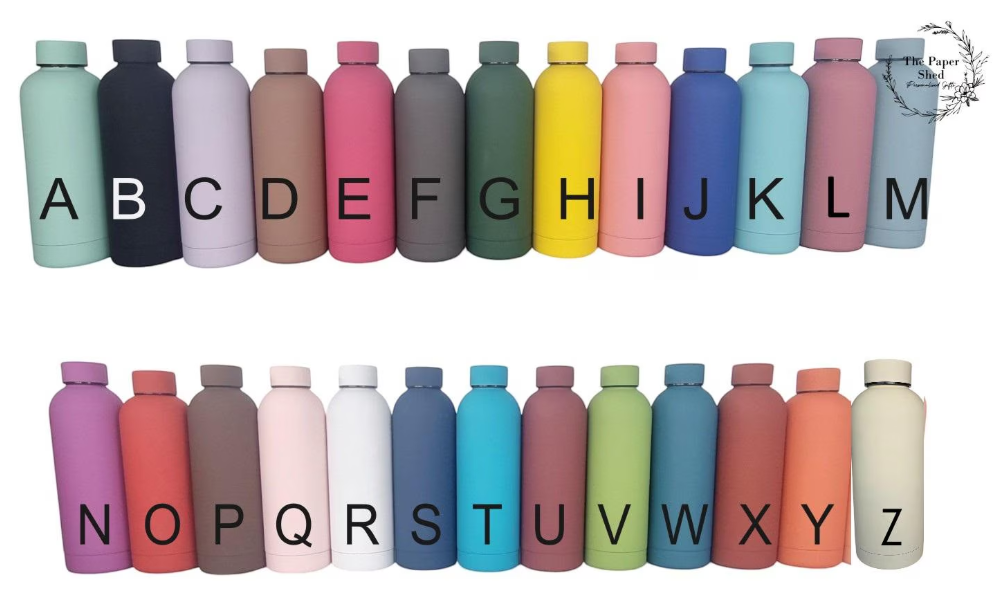 Personalised Name Custom Water Bottle Thermal Insulated