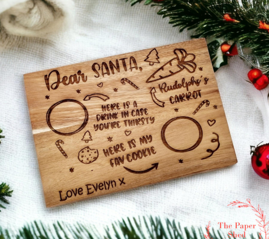 Personalised Christmas Eve Gift Hamper with Optional add-ons. Certificate, reindeer food, key, Santa Board, Stocking, Sack, Xmas Eve Box