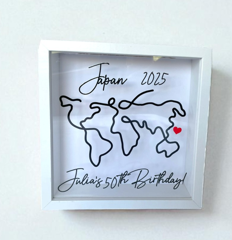Big Birthday Photo Frame Travel Holiday Souvenir Tickets Collection Memory Frame 50th 60th 30th 40th 21st 18th