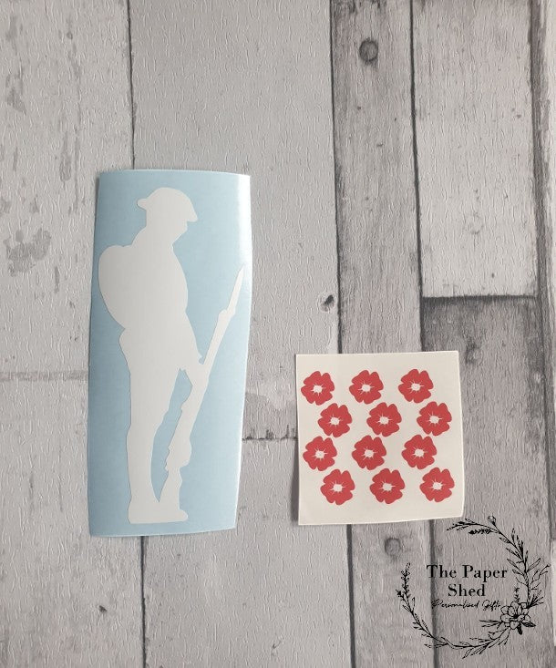 Remembrance day window/car sticker decal