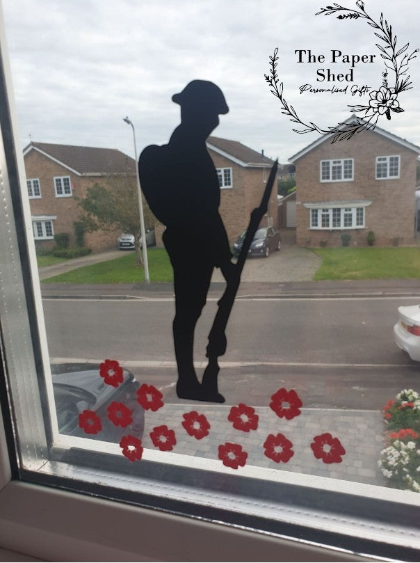Remembrance day window/car sticker decal