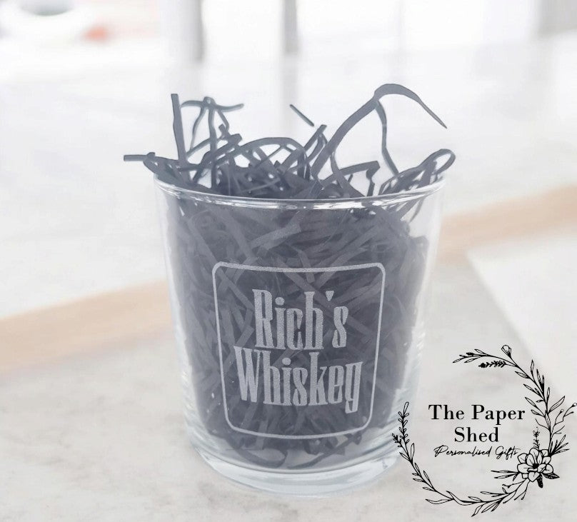 Personalised Whisky Glass, For him Father's Day Idea, Dad, Daddy, Father, Grandad, Papa, Whiskey Glass