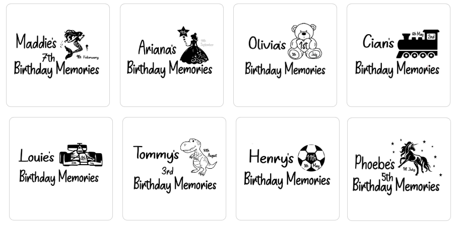 Birthday Wooden Memory Keepsake Box, Special Birthday 1st Racing car, dinosaur, Football, Mermaid, Princess, Teddy, Train, Unicorn,