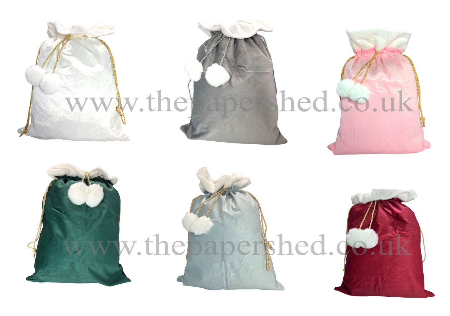 Merry Christmas Luxury Velvet Santa Sack with Stars, Stocking, Christmas Eve Gifts