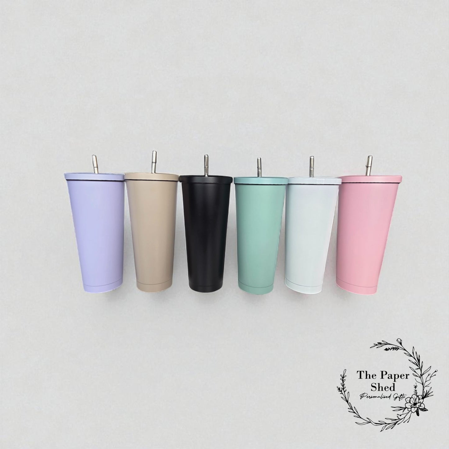 Custom Name and Profession Pastel tall 600ml insulated personalised tumbler with lid and straw metal Doctor, Nurse, Vet, Firefighter