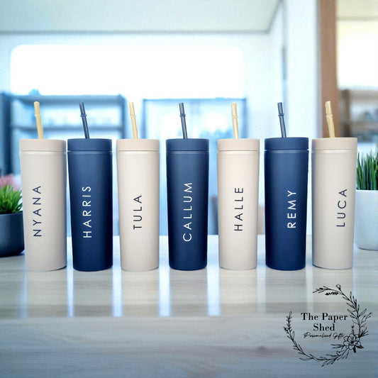 Skinny Tumbler Personalised Name Block