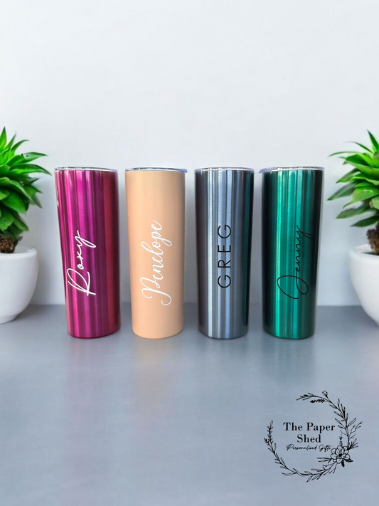 Skinny Tumbler With Name Personalised Birthday Gift