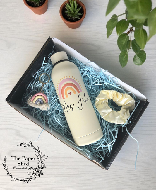 Teacher Thermal Rainbow Bottle Gift Set