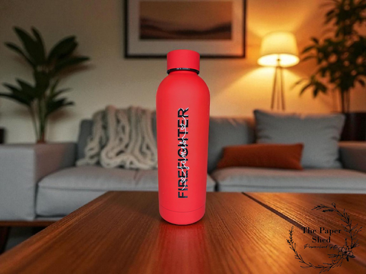 Occupation Firefighter Nurse Teacher School Personalised Name Thermal Water Bottle