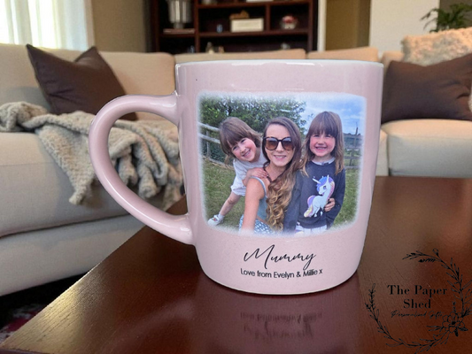 Photo Printed Personalised Gloss Name Mug Birthday Gift Wedding