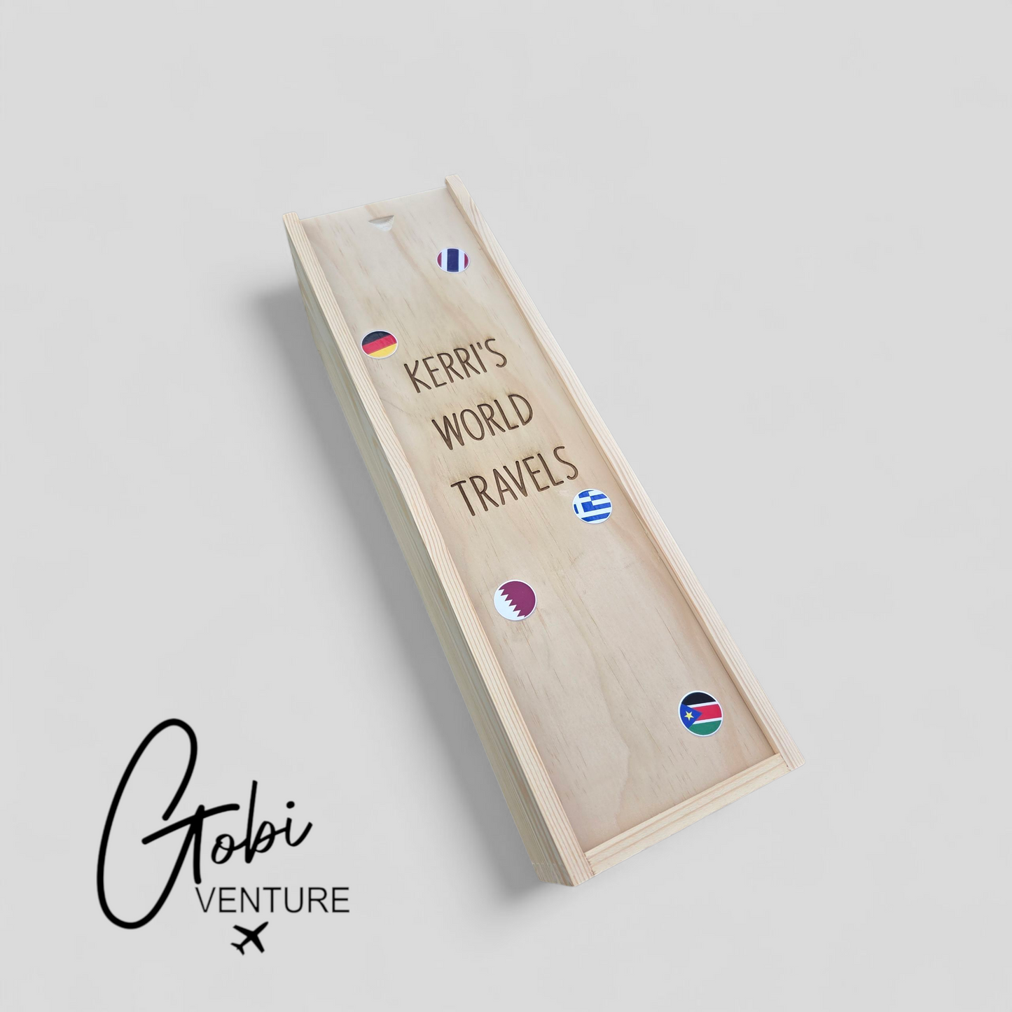 GOBI Venture World Map Edition 500ml Thermal Bottle Self Application World Flag Transfers