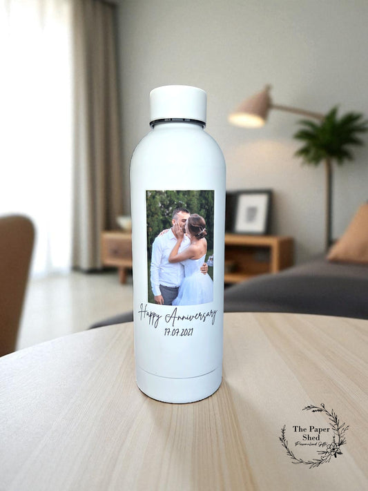 Photo Printed Personalised Thermal Bottle Birthday Gift Christmas Present Anniversary (Copy)