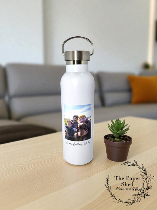 Photo Printed Personalised Thermal Milk Churn Bottle Birthday Gift Christmas Present Anniversary
