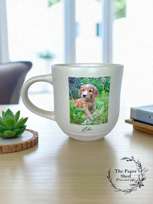 Pet Family Photo Printed Personalised Biscuit Base Name Mug Birthday Gift Wedding dog cat