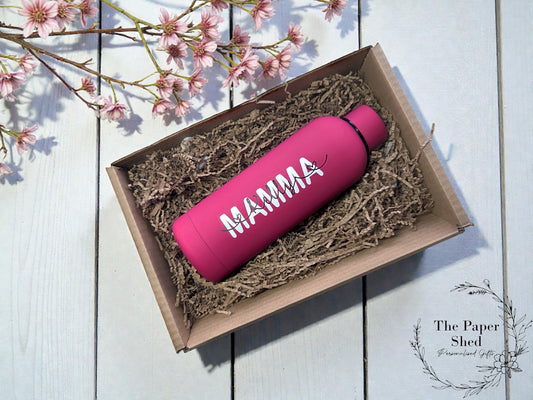 Personalised Mum name thermal water bottle 500ml thermos flask