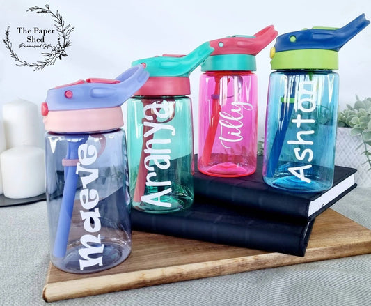 Children Personalised Back To School Drinks Water Bottle Kids