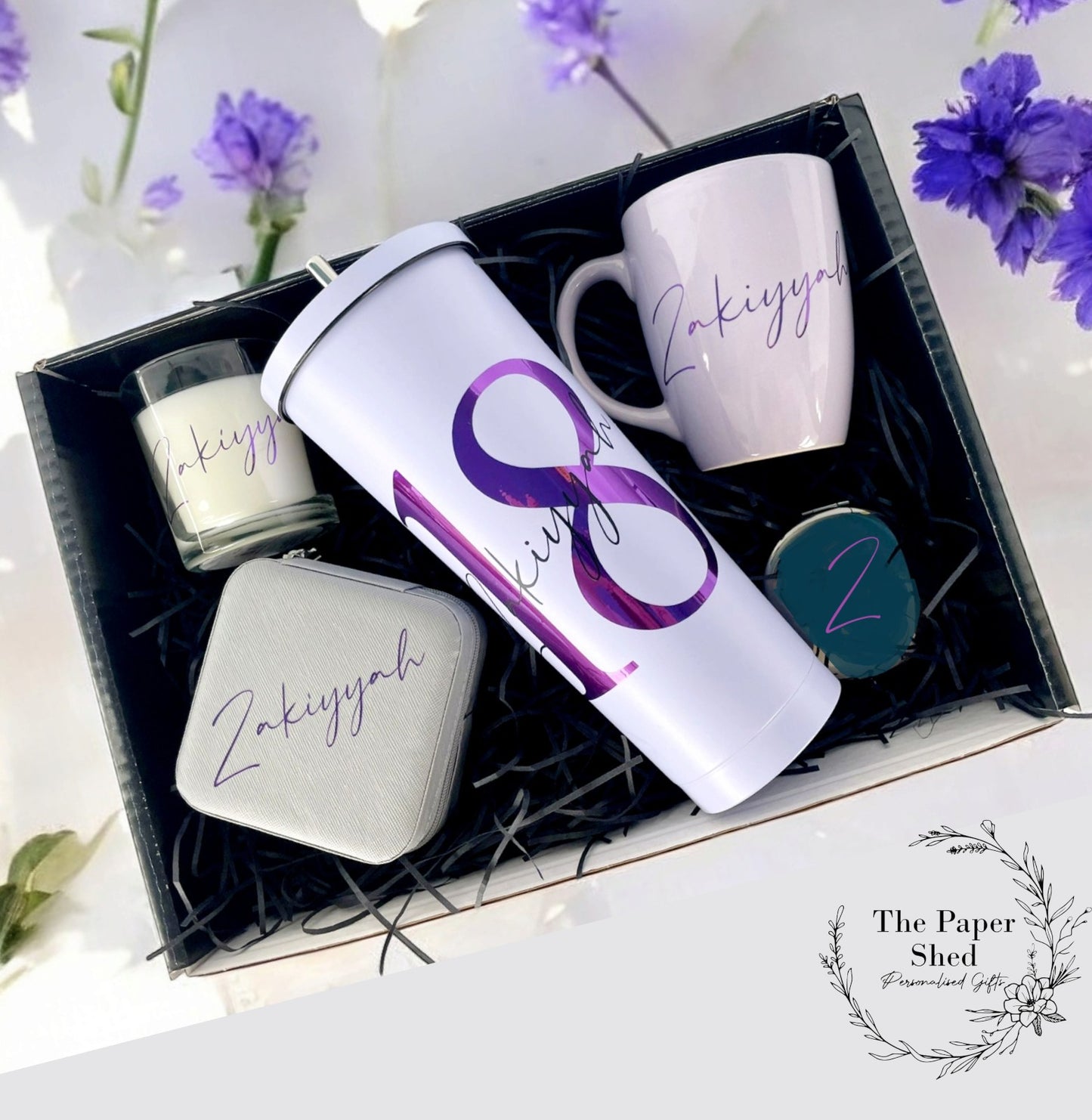 Birthday Hamper Gift Set - Personalised Special Birthday Present - For Her - 21st, 30th, 40th  13th 16 Themed Big Birthday Age number