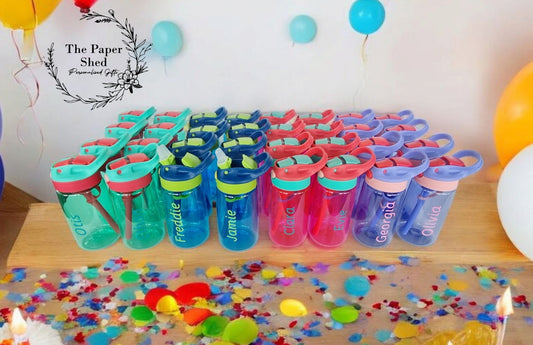 Birthday Party Bottles Bulk Sets Personalised Children Back to School Water Bottles