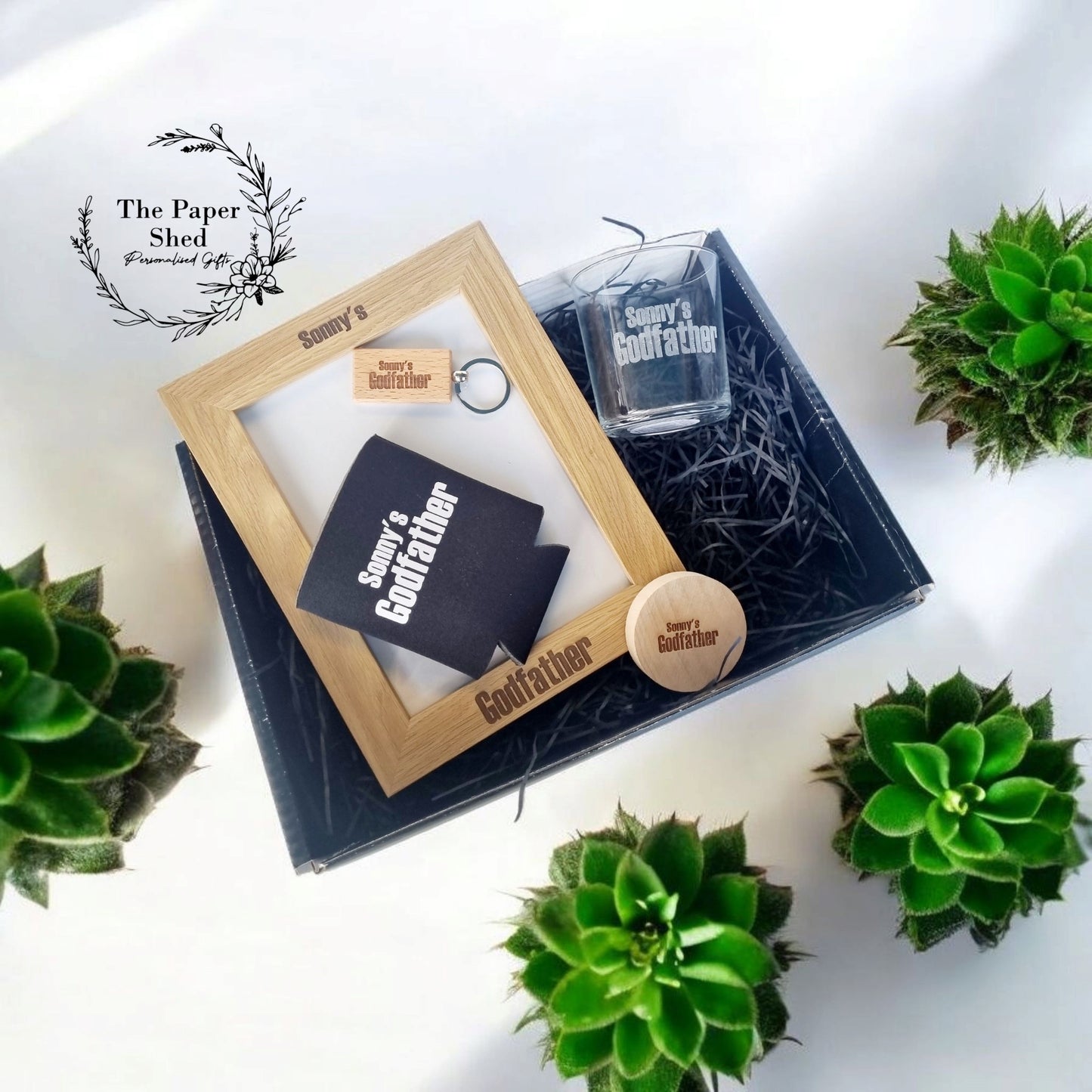 Godfather - Gift Set - God Father Hamper-Present-Christening-Baptism-Mug-Frame-glass