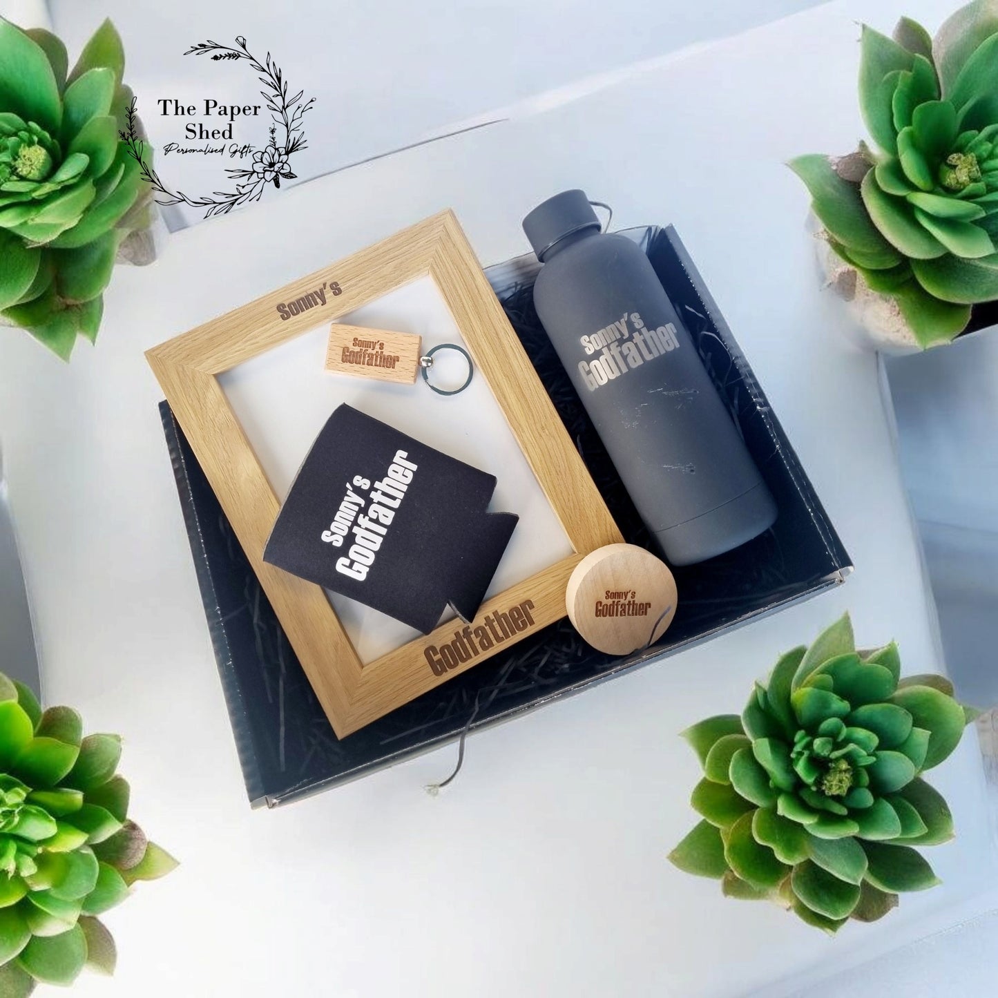 Godfather - Gift Set - God Father Hamper-Present-Christening-Baptism-Mug-Frame-glass