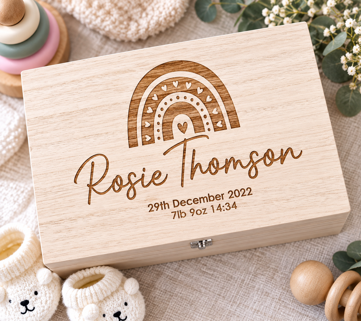 Baby Memory Keepsake Box Rainbow