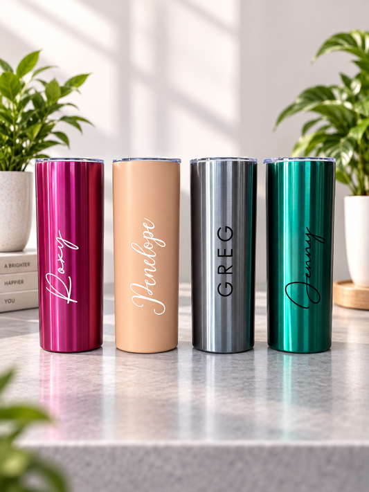 Skinny Tumbler With Name Personalised Birthday Gift