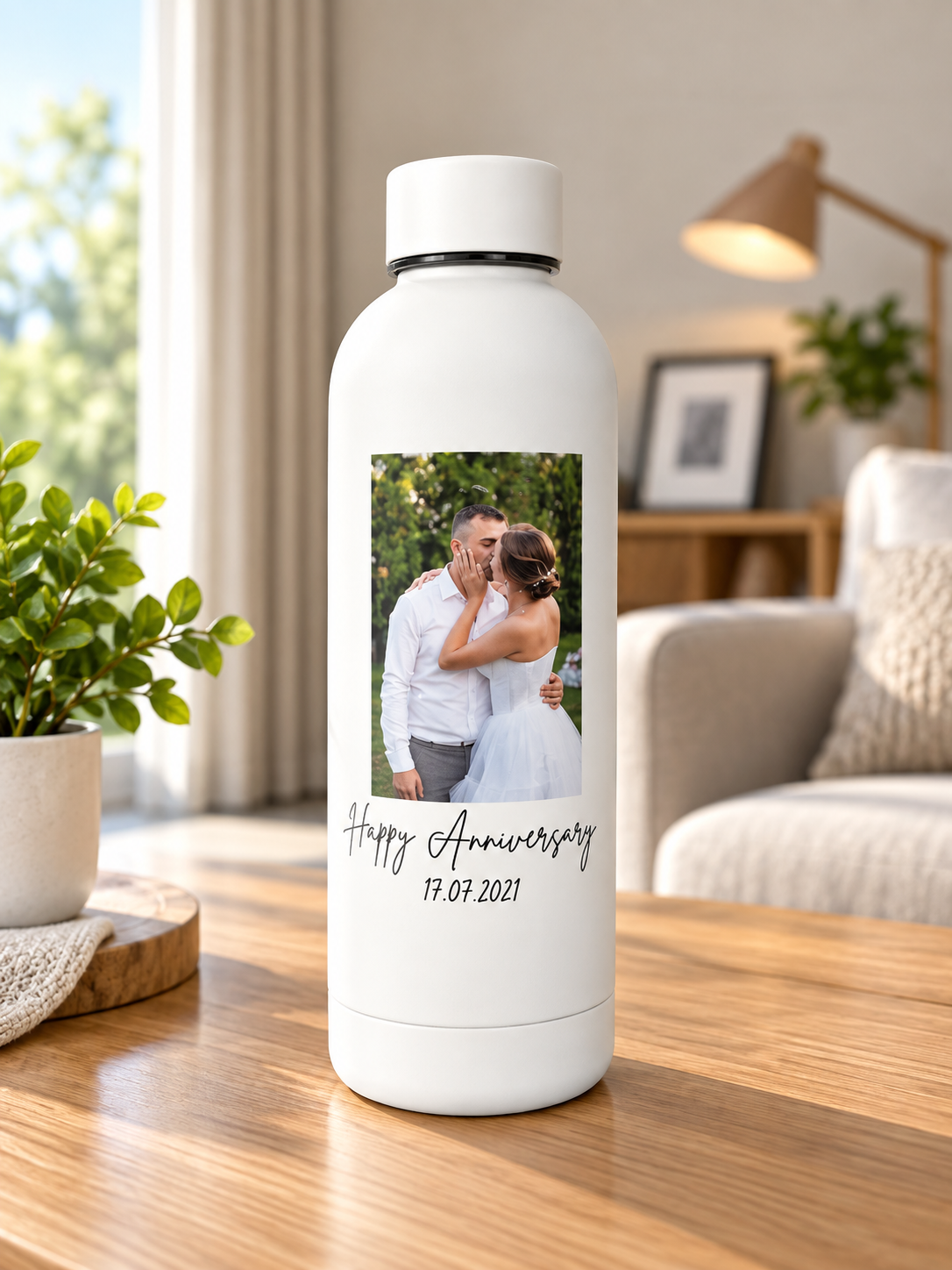 Photo Printed Personalised Thermal Bottle Birthday Gift Christmas Present Anniversary (Copy)