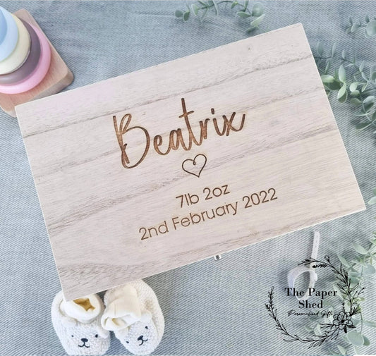 Baby Memory Keepsake Box - Heart