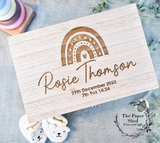 Baby Memory Keepsake Box Rainbow