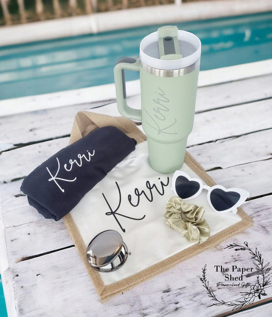 Hen Party Summer Birthday Gift Personalised Beach Set Bridal Wedding Bridesmaid