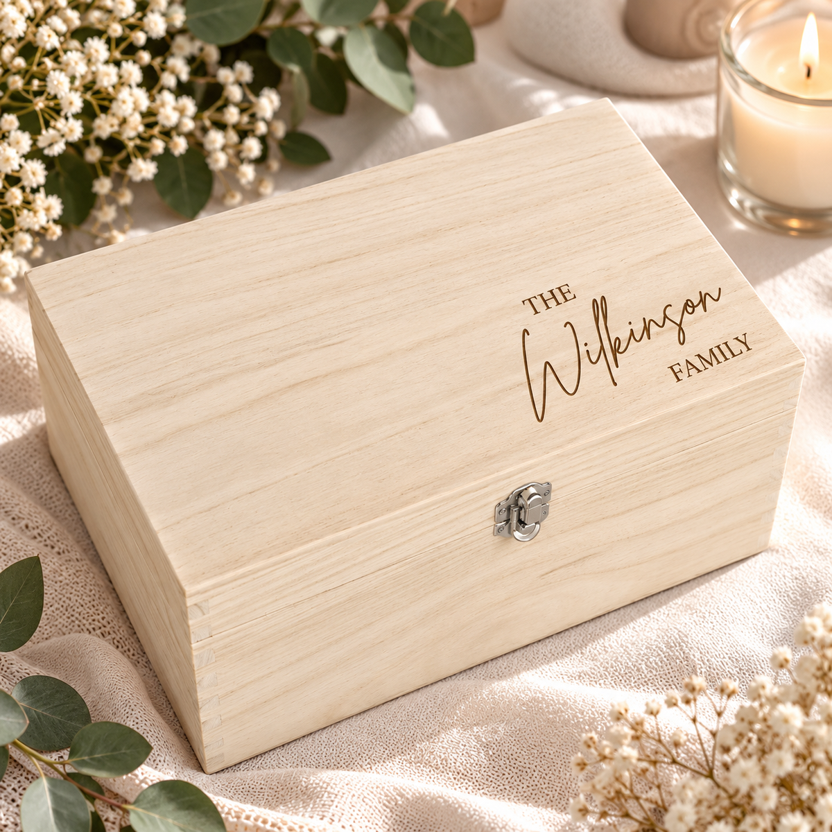 Couples Family Memory Box Wedding Engagement Keepsakes