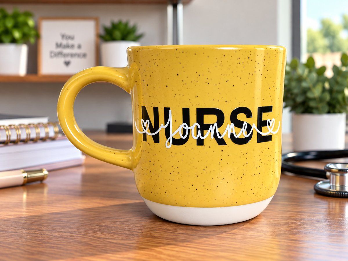 Teacher Thank You gift Personalised Name Profession biscuit base Mug Doctor, Vet, Teacher, Fire Fighter, Nurse (Copy)