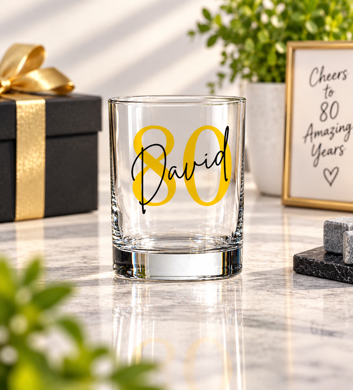 Birthday Mixer Glass With Age & Name - 21st 30th 40th 50th 60th