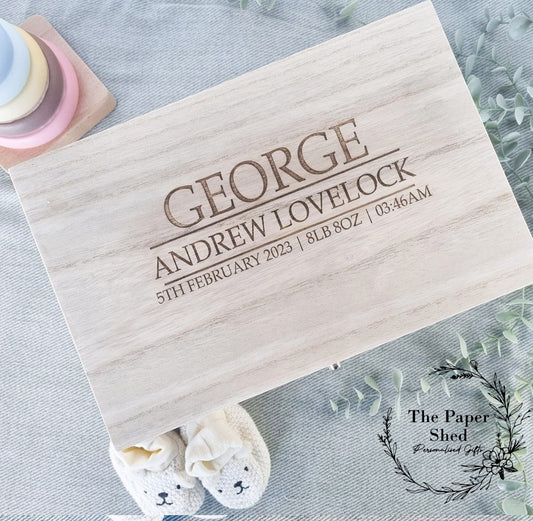 Baby Memory Keepsake Box - Block