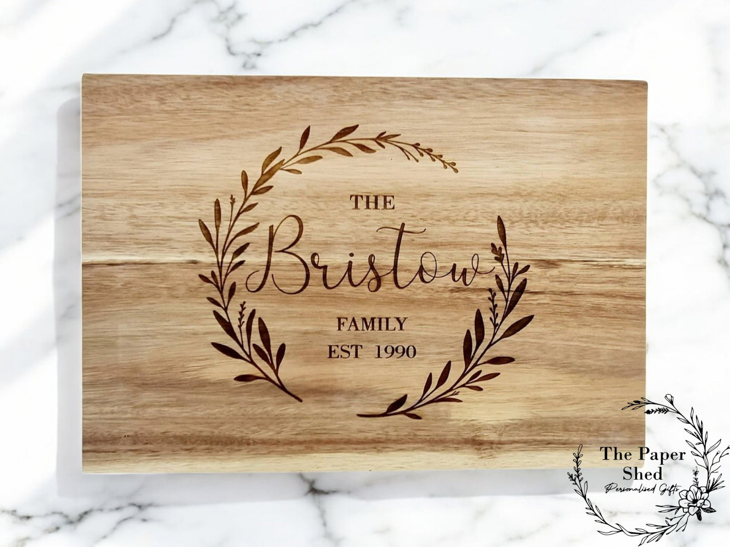 Couples wedding family chopping Board wooden engraved