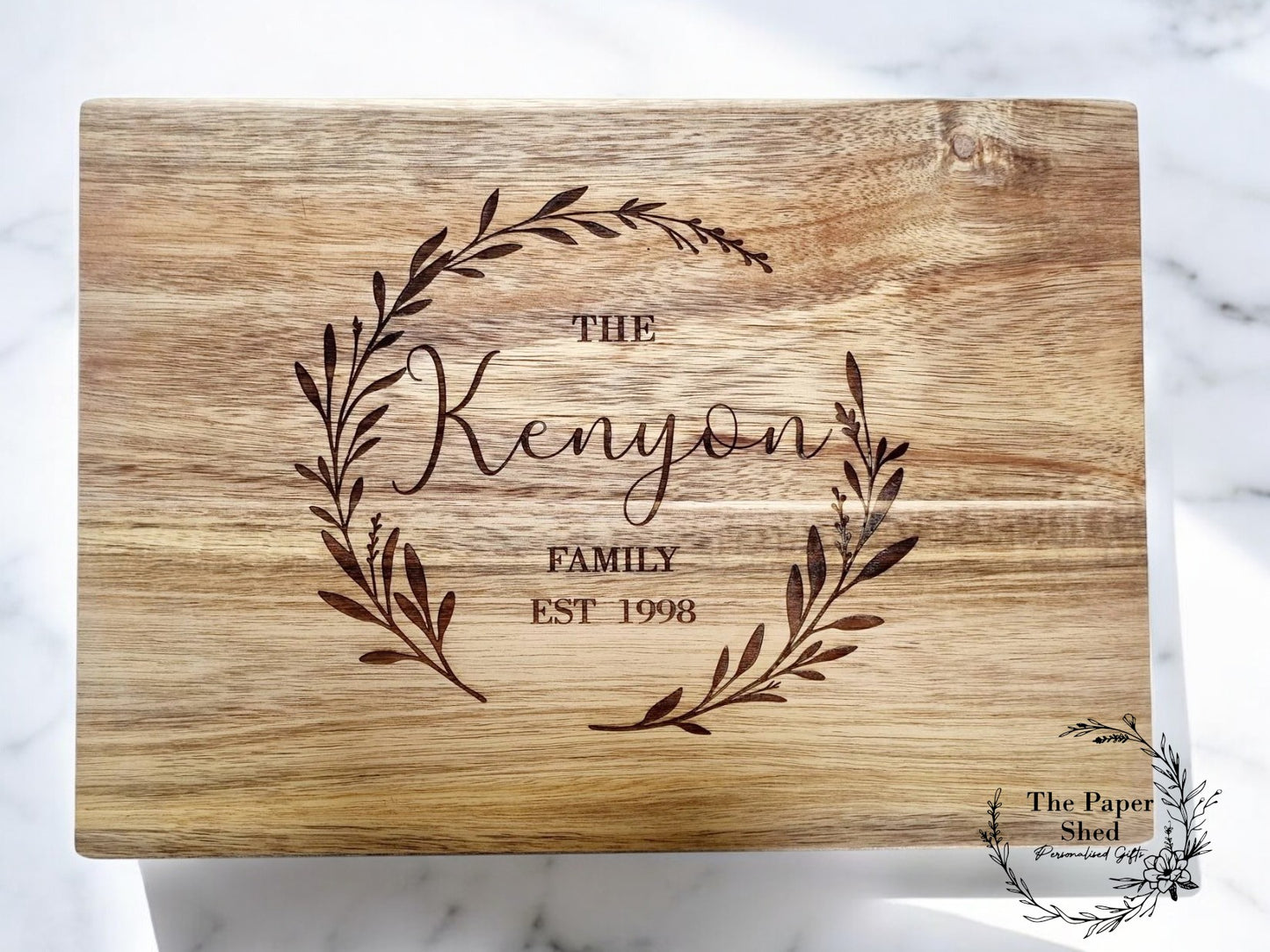 Couples wedding family chopping Board wooden engraved