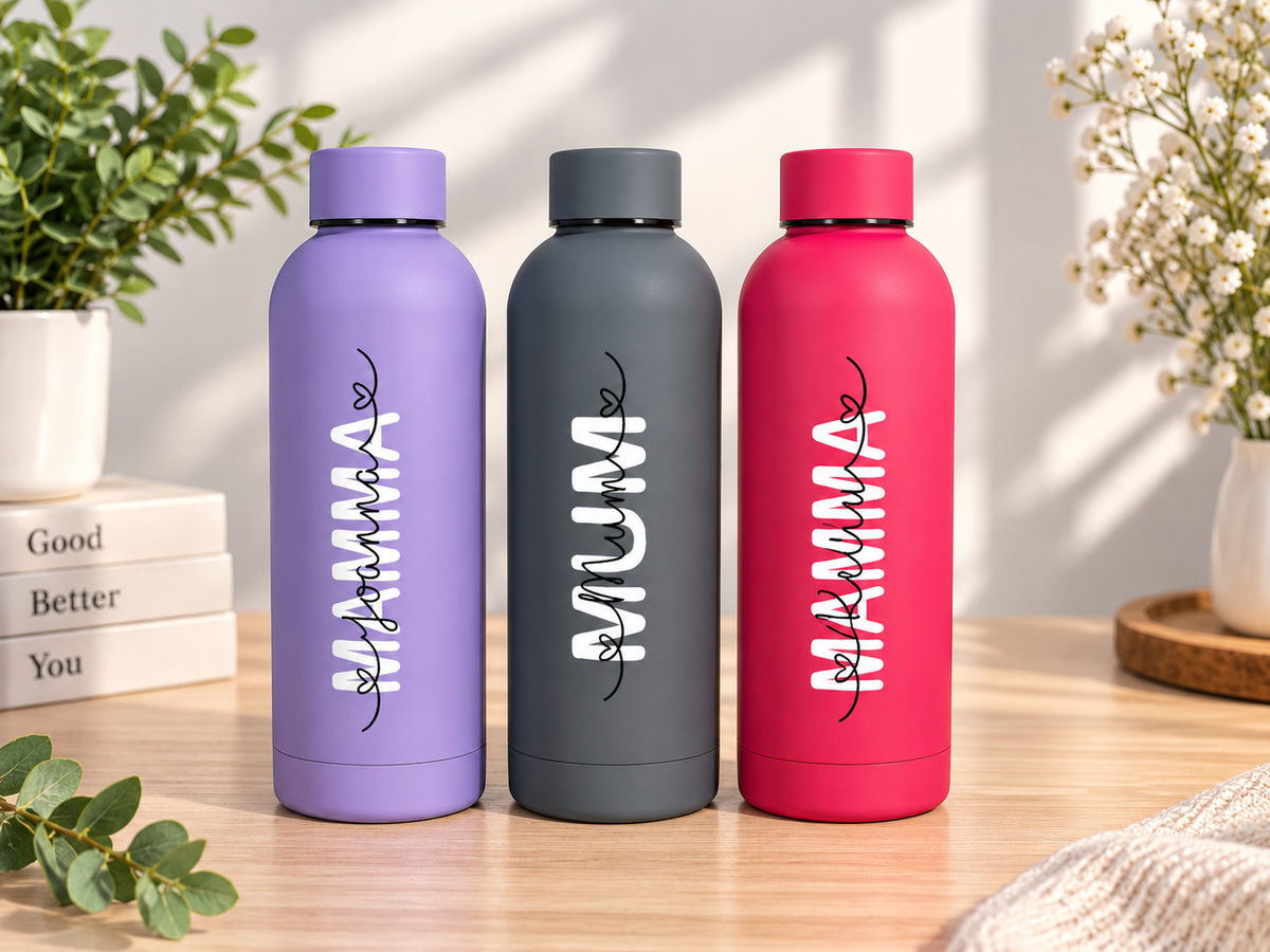 Personalised Mum name thermal water bottle 500ml thermos flask