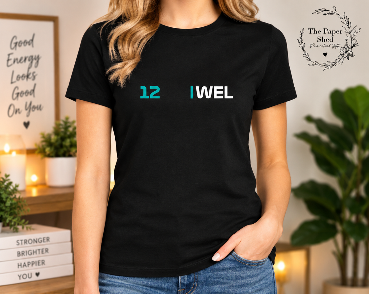 Formula 1 Custom Number & Initials Top T-Shirt