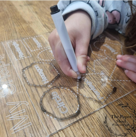 Childrens Back To School Learning To Write Tracing Board Reuseable Wipe Clean Educational