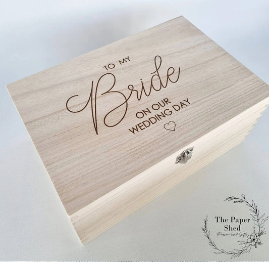 To My Bride wedding Keepsake Box