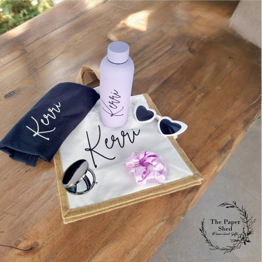 Hen Party Summer Birthday Gift Personalised Beach Set Bridal Wedding Bridesmaid