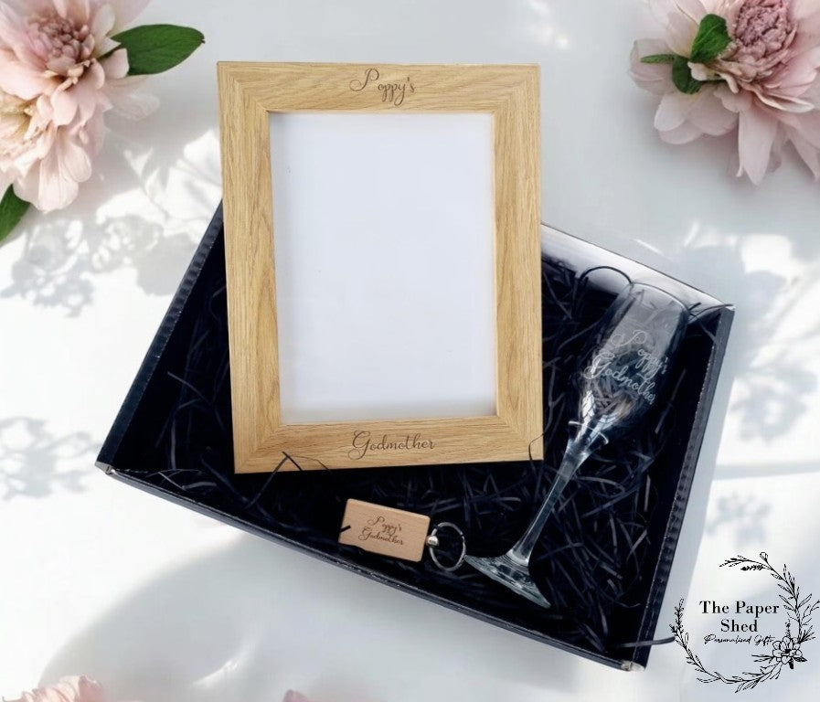 Godmother - Gift Set - God mother Hamper-Present-Christening-Baptism-Mug-Frame