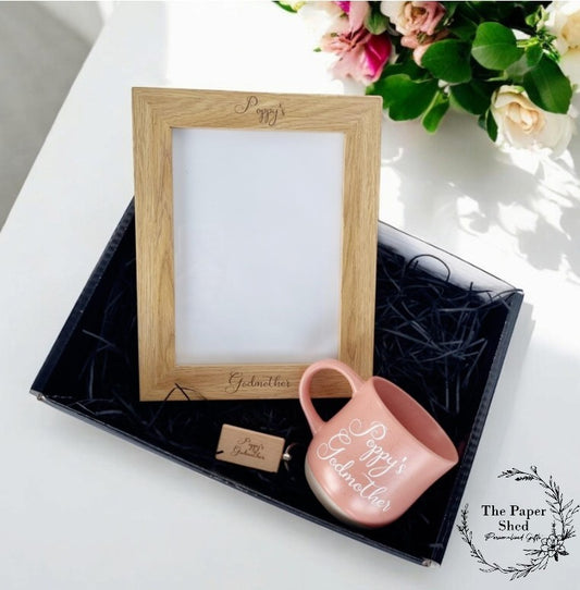 Godmother - Gift Set - God mother Hamper-Present-Christening-Baptism-Mug-Frame