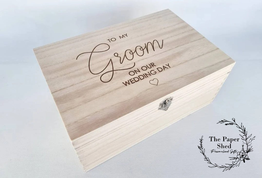 To my groom wedding Keepsake Box