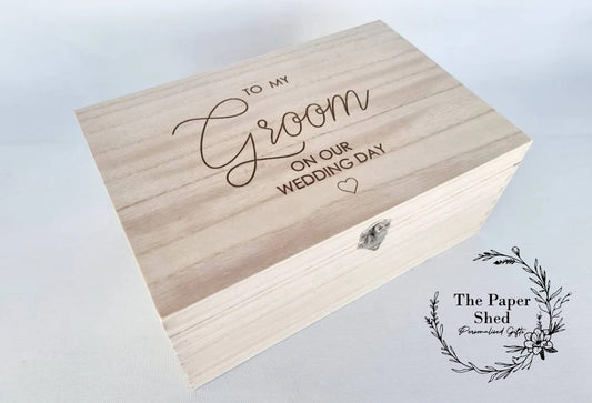 To my groom wedding Keepsake Box