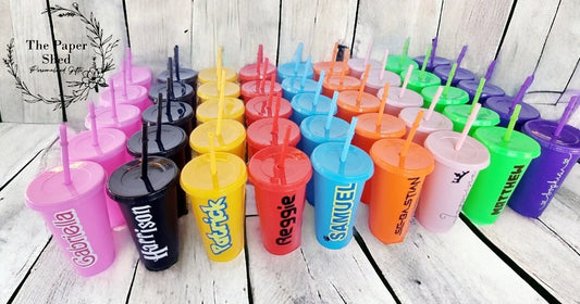 Birthday Party Favour Kids Cold Cups with Straw-Children's Party-Wedding-Gift