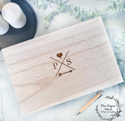 Couples Cross Arrow Keepsake Memory Box