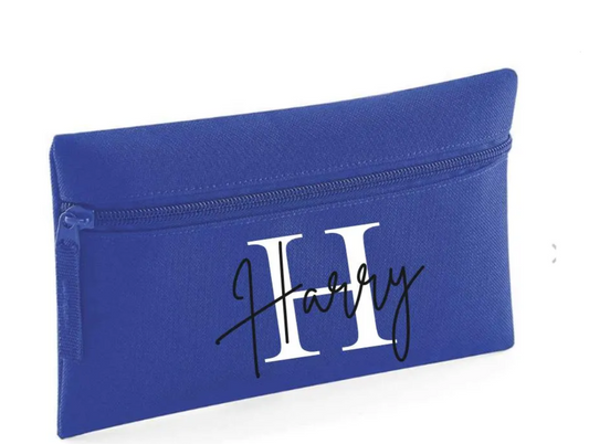 Pencil Case Personalised Name School Back Pack Bag Initial Nursery