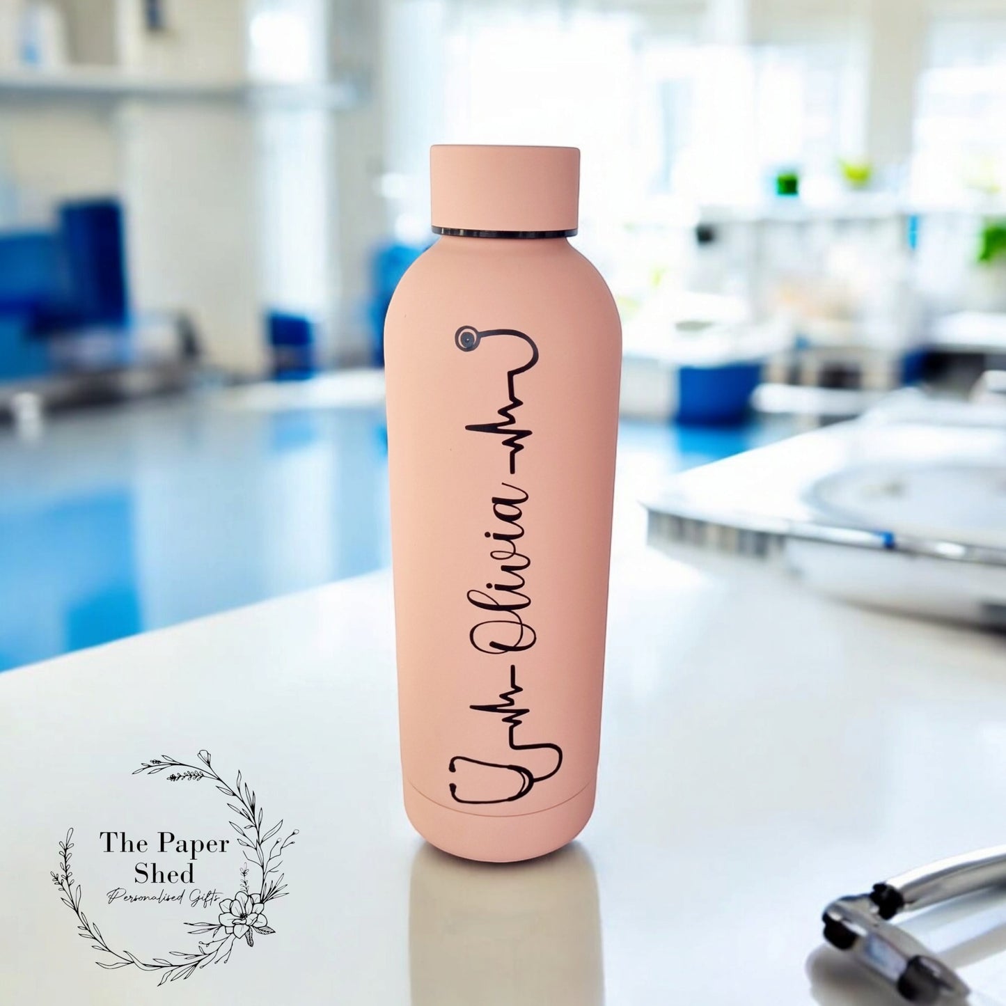 Personalised Name Nurse Medical Thermal Water Bottle Doctor Surgeon